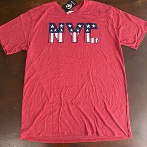New York where I'm from Stars and stripes red Tee Shirt men XL Patriotic Graphic
